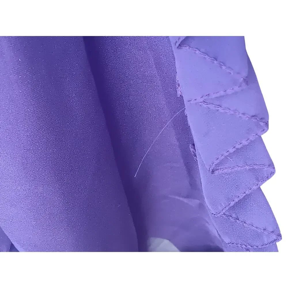 New with Tags Mac Duggal 68543 Purple Ruffle Gown Sz 18W Formal Evening Dress - Picture 7 of 16